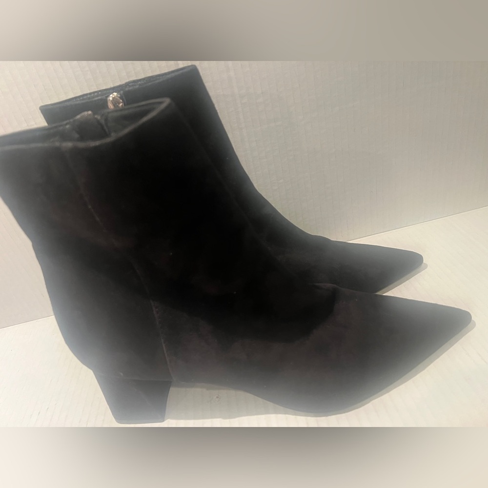 Agl Mimma Pointed Toe Block Heel Black Suede Wome… - image 4